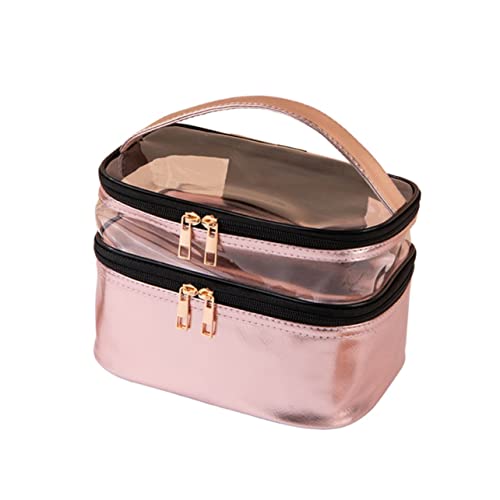 VICASKY 1Stück Kosmetiktasche Kapazität Wasserfeste Make Up Tragbarer Doppellagige Aufbewahrung für Damen Unterwegs von VICASKY