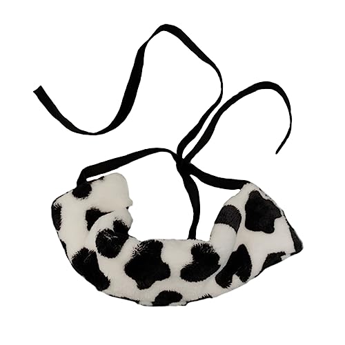 VICASKY 1Stück Plüsch Haarband mit Süßem Kuhmuster Multifunktionales Stirnband für Damen Haargummi Nackenkollier oder Modisches Accessoire für Festivals von VICASKY