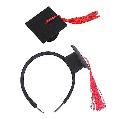 VICASKY 1satz Doktorhut Haarband Mit Haarklammer Abschlusshut Haaraccessoires Für Graduierungsfeiern Dekoratives Für Männer Und Frauen Festliche Kopfbedeckung von VICASKY