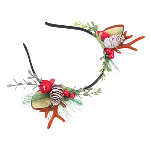 VICASKY 1stück Weihnachtlicher Antler Haarreif Für Partys Und Lustiger Kopfschmuck Mit Rentiergeweih- Für Festliche Anlässe Und Für Erwachsene von VICASKY