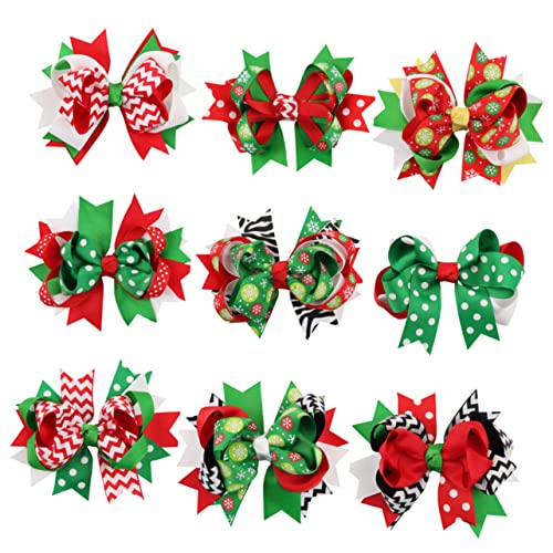 VICASKY 1stücke Weihnachts Haarclip Mit Schleife Und Ripsband Für Junge Mädchen Haarschmuck Mit Weihnachtsmotiven Passend Zu Verschiedenen Frisuren Und Farben von VICASKY