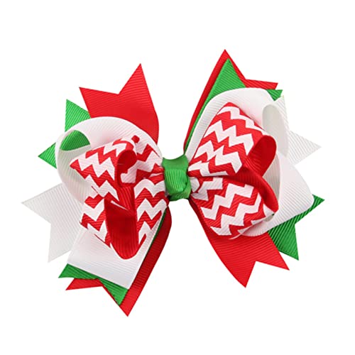 VICASKY 1stücke Weihnachts-haarspangen Mit Bowknot-ripsband Für Junge Mädchen Weihnachts-haarschmuck in Klassischen Farben Passend Für Frisuren Und Täglichen Gebrauch von VICASKY