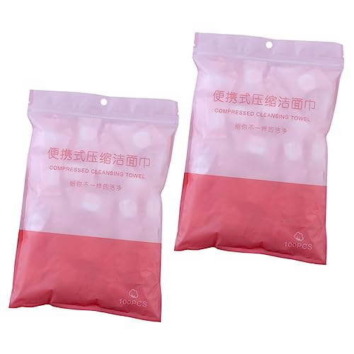 VICASKY 2 Komprimiertes Handtuch reisen Gesichtstuch mit einem Gebrauch tragbares handtuch komprimierte handtücher komprimiertes kleines Handtuch wasserabsorbierendes Handtuch von VICASKY