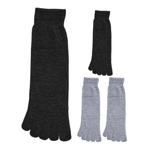 VICASKY 2paare Zehensocken Aus Baumwolle Für Männer Und Frauen Fünf-finger-socken Mit Grip Für Sport Und Wandern Bequemer Zehenabstand von VICASKY