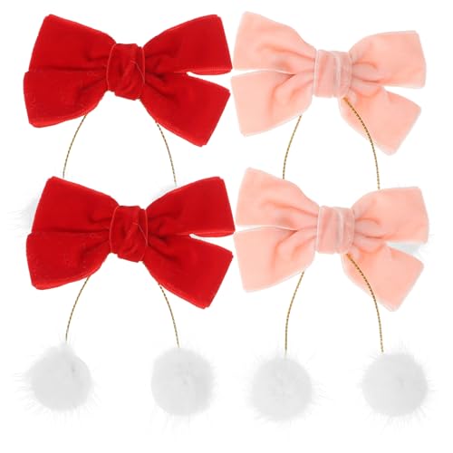 VICASKY 2 Paare Weihnachts Haarclips mit Schleife und Furry Ball Furry Ball Haaraccessoires für Mädchen für Festlichkeiten und Besondere Anlässe VICASKY 2 Paare Weihnachts Haarclips mit Schleife und Furry Ball Furry Ball Haaraccessoires für Mädchen für Festlichkeiten und Besondere Anlässe von VICASKY