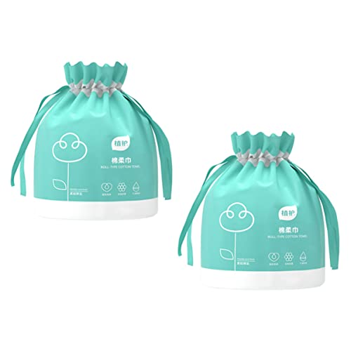 VICASKY 2 Rollen Einweg Gesichtstücher Verdickte Make up Entferner Tücher Trockene Und Nasse Verwendung Hypoallergen 40 Tücher/rolle Für Frauen von VICASKY