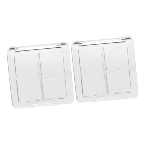 VICASKY 2 STÜCK Leere Lidschattenpalette Transparent Fach DIY Lidschattenbehälter für Frauen Mädchen zum Individuellen Make Up Aufbewahren und Kombinieren von VICASKY