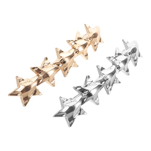 VICASKY 2 STÜCK Teiliges Metall Haarklammer Fünf Punkte Sternform Federclip für Sicheren Eleganter Haarschmuck für Damen Vielseitig für Alltag Hochzeit und Party Stilvoll und Stabil von VICASKY
