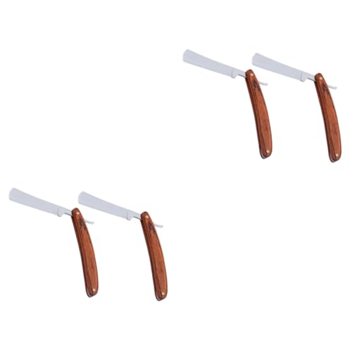 VICASKY 2 Sätze Farbiger Holzrasierer Handhaben Rasieren Klingen Doppelt Rasierapparat Werkzeug Herren Rasiermesser Herren Rucksern Männer Rasierer Rostfreier Stahl 2 Stücke * 2 von VICASKY