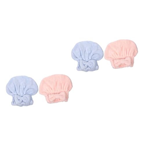 VICASKY 2 Sätze Haartrocknungskapuze Aus Korallenvlies Dicke Ultra Saugfähige Duschhaube Schnell Trocknendes Handtuch Für Haare Für Langes Und Dickes Haar 2 Stücke * 2 von VICASKY