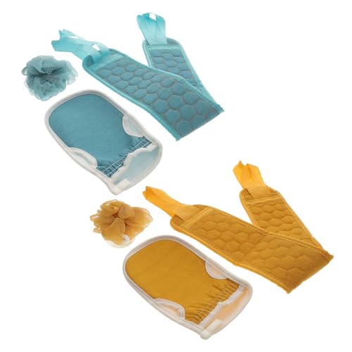 VICASKY 2 Sätze Peeling Badetücher Teiliges Langstreifen Rückenschrubber Weich Schäumend Leicht Kompakt für Dusche Badpflege von VICASKY