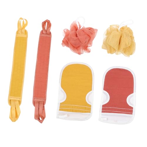 VICASKY 2 Sätze Peeling Badetücher mit Komfortablen Duschhandschuhen und Stark Reinigenden Peeling Bällen Langlebiges Badezubehör für Sanfte Hautreinigung und Intensive Körperpflege von VICASKY