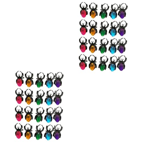 VICASKY 2 Sätze Spinnenringe Aus Gruselige Kostümaccessoires Für Halloween Partys Spaß Und Kreative Dekoration Für Erwachsene Langlebig Und Sicher 20 Stück * 2 von VICASKY