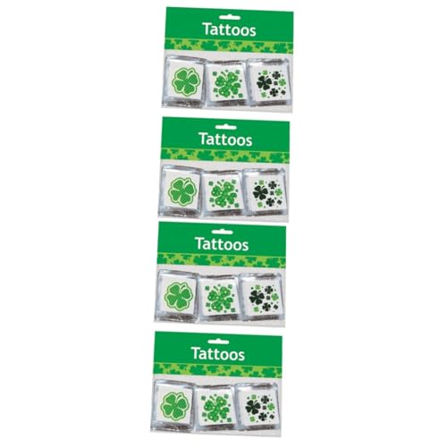 VICASKY 2 Sätze St Patricks Day Temporary Tattoos Set Kleeblatt Facial Sticker Hautfreundlich Party Dekoration Scrapbooking Geschenkideen von VICASKY