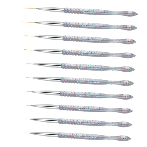 VICASKY 2 Sätze Stift ziehen Eyeliner-Stift Nailart-Liner Kunst Zehennagel Werkzeug Pigmentstifte Maniküre Zeichenstifte Nagellinie Eyelinerbürste Maniküre-Zubehör Hochwertige Bürste Bunt von VICASKY
