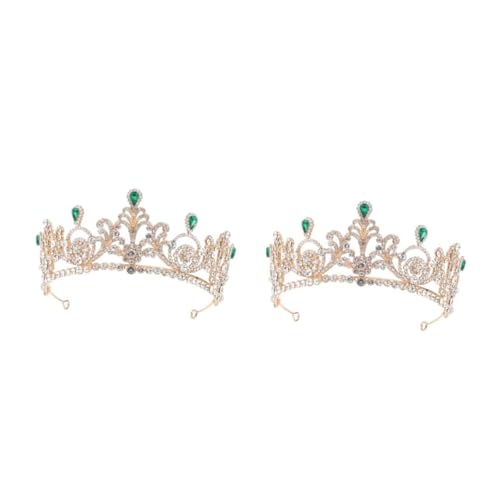 VICASKY 2 Stck. Barock Braut Tiara Hochzeitskopfstück Königlich Leichtes Diadem für Hochzeit Party Fest Braut Haarschmuck Damen Hochzeitsaccessoires von VICASKY