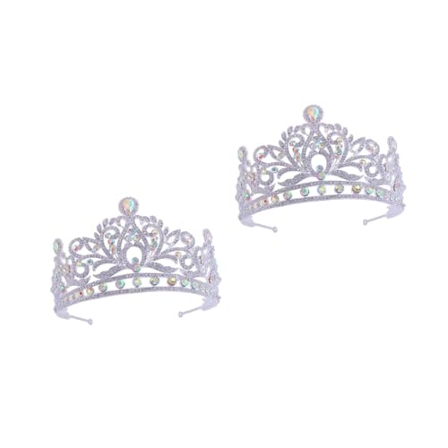 VICASKY 2 Stck. Barocke Brautkrone mit Kristallbesatz Großer Brautschmuck Langlebige Legierung Leichtes Design Eleganter Kopfschmuck für Hochzeit Party Braut und Brautjungfern VICASKY 2 Stck. Barocke Brautkrone mit Kristallbesatz Großer Brautschmuck Langlebige Legierung Leichtes Design Eleganter Kopfschmuck für Hochzeit Party Braut und Brautjungfern von VICASKY