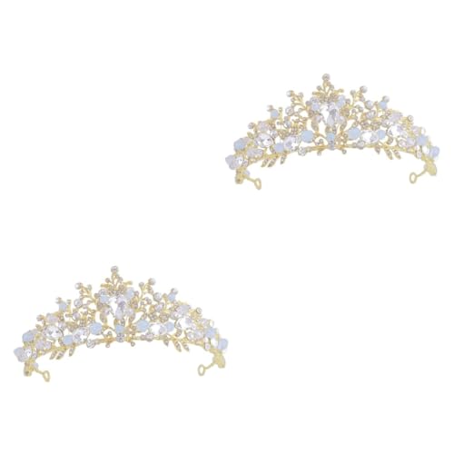 VICASKY 2 Stck. Haarreifen Leichtes Komfortables Stirnband für Mädchen Prinzessin Tiara mit Dekor Geeignet für Geburtstag Party Festliche Anlässe Vielseitiger Haarschmuck von VICASKY