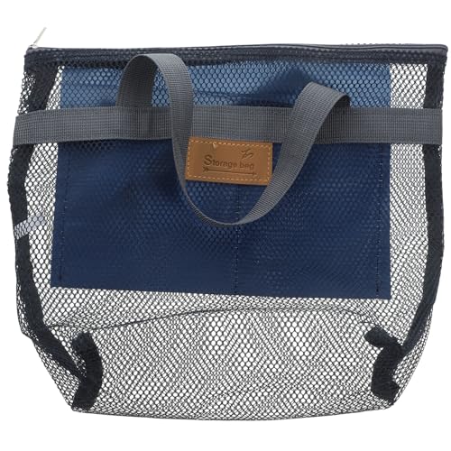 VICASKY 2 Stck. Lagerbeutel Strandtaschen Strandtasche mit Reißverschluss große Strandtasche aus Mesh reisen Gewebte Damen Strandtasche Strand Kulturtasche Strandtasche mit Taschen Netz von VICASKY
