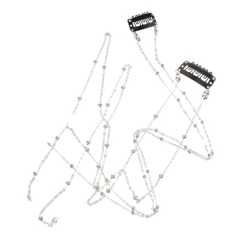 VICASKY 2stücke Teiliges Haarketten Für Mädchen Perlen-haaraccessoires Dekorative Flecht-haarschmuck Für Damen Modische Haarschmuckketten Für Verschiedene Anlässe von VICASKY