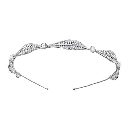 VICASKY 2 Stück Alloy Rhinestone Tiara Haarreif Weiß Hochzeitskrone für Braut Damen Leichtes Komfortables Design für Hochzeit Party Fotoshooting und Festliche Anlässe von VICASKY