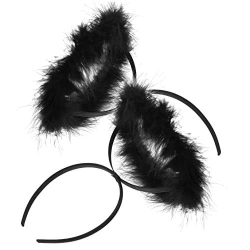 VICASKY 2 Stück Angel Haarreifen für Cosplay Schwarze Haarschmuck für Festivals und Partys Einfache Handhabung Komfortable für Festliche Anlässe von VICASKY