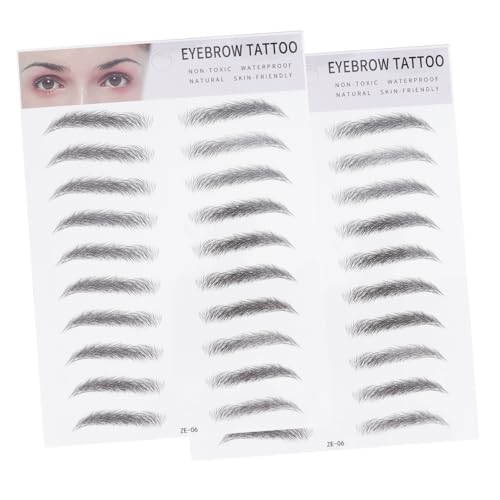 VICASKY 2stücke Augenbrauenaufkleber Künstliche Augenbrauen Transfer-aufkleber Für Männer Und Frauen Make-up-hilfe Einfache Anwendung Langanhaltend Hautfreundlich von VICASKY