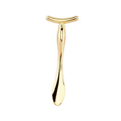 VICASKY 2 Stück Augenmassagegerät Hautpflege Gold Augenmassagestab Mini-Make-up-Löffel Schönheitsschaufel von VICASKY