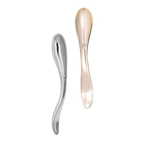 VICASKY 2 Stück Augenmassagegerät und Gesichtscreme applikator für Frauen Kompakt und Tragbar Glatte Oberfläche zur Reduzierung von Augenringen Falten und Schwellungen Einfach Anzuwenden von VICASKY