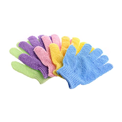 VICASKY 2 Stück Badhandschuhe und Badetuch Körperwäscher-Peeling-Handschuhe Peeling-Handschuhe für die Dusche schrubben handschuhe körper Duschhandschuh Badehandschuhe Duschpeelenteil Grün von VICASKY