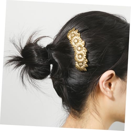 VICASKY 2 Stück Blumen Haarspange Vintage Sonnenblume Haarklammer aus Legierung Damen Haarschmuck Frühling Clip für zartes Haar Stilvolle Haarklammer Frauen Modisches Accessoire von VICASKY