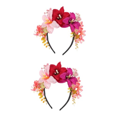 VICASKY 2 Stück Blumenhaarband Damen Stoff Blumenkranz Stirnband mit Modischer Haarschmuck für Hochzeit Valentinstag Party Erwachsene Leicht zu Tragen und Komfortabel VICASKY 2 Stück Blumenhaarband Damen Stoff Blumenkranz Stirnband mit Modischer Haarschmuck für Hochzeit Valentinstag Party Erwachsene Leicht zu Tragen und Komfortabel von VICASKY