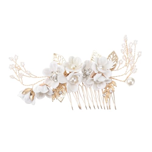 VICASKY 2 Stück Braut Haarkamm aus Legierung mit Funkelnden Kristallen Weißer Strass Haarschmuck für Hochzeit Eleganter Kopfschmuck für Braut und Brautjungfer Festlicher Schmuck für von VICASKY