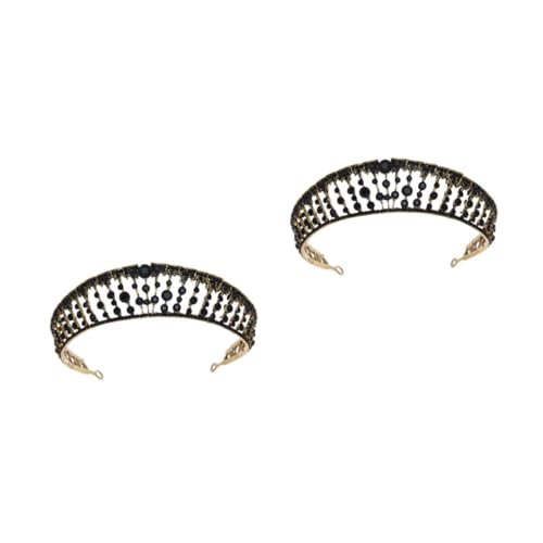 VICASKY 2 Stück Braut Tiara mit Funkelnden Strasssteinen Haarschmuck für Hochzeit Komfortabel und Stilvoll Schlichtes Design für Damen Hochzeitskopfschmuck von VICASKY