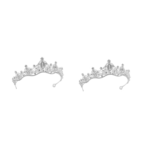 VICASKY 2 Stück Bridal Tiara Hochzeit Haarschmuck Damen Glänzend Brautdiadem für Hochzeit Geburtstag Festbank Accessoire von VICASKY