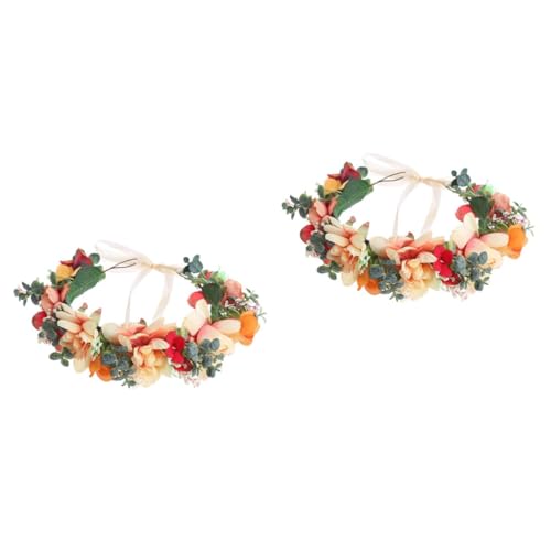 VICASKY 2 Stück Bunte Blumenkranz Haarschmuck Handgefertigtes Floral Stirnband für Damen und Mädchen Wiederverwendbarer Boho Haarreif für Hochzeitsfeier Party Festival und Fotoshootings VICASKY 2 Stück Bunte Blumenkranz Haarschmuck Handgefertigtes Floral Stirnband für Damen und Mädchen Wiederverwendbarer Boho Haarreif für Hochzeitsfeier Party Festival und Fotoshootings von VICASKY