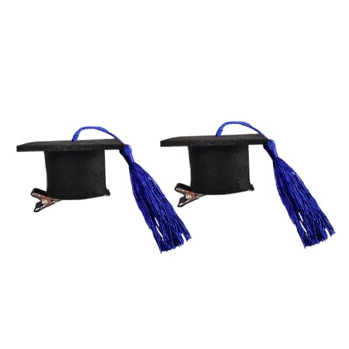 VICASKY 2 Stück Doktorhut Haarnadel Verstellbar Graduiertenkappe Stirnband Bananen Haarspange Abschlusshaar Mini Haarspangen Für Mädchen Absolventenhut Graduiertenkappe von VICASKY