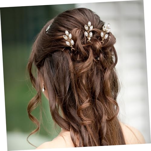 VICASKY 2 Stück Elegante U förmige Haarnadeln mit Funkelnden Strasssteinen Langlebig und Praktisch für Hochzeiten Partys und Festliche Anlässe als Brautschmuck und Haarknoten accessoire von VICASKY