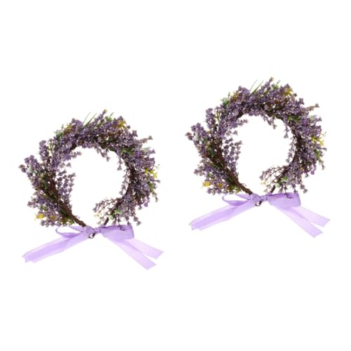 VICASKY 2 Stück Eleganter Braut Blumenkranz Haarreif mit Verstellbarem Band Realistische Blüten und Stilvoller Kopfschmuck für Hochzeit Party und Festliche Anlässe Geeignet für Damen und von VICASKY
