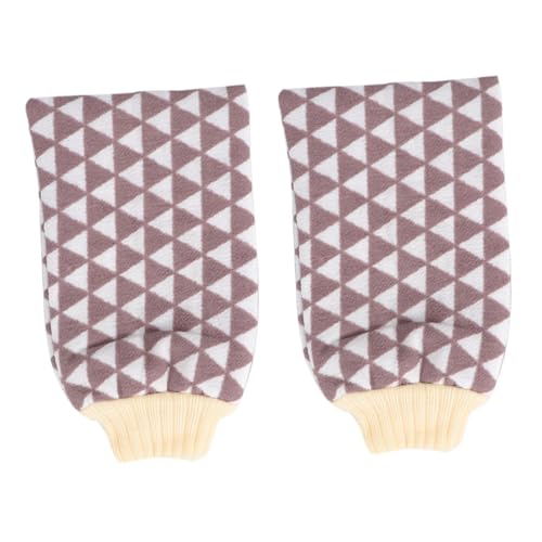 VICASKY 2 Stück Exfoliating Bath Towel Handtuch mit Geometrischem Dreiecksmuster für Damen Doppelschichtige Massage Handtücher Zufällige Farben für Ganze Familie Zufällige von VICASKY
