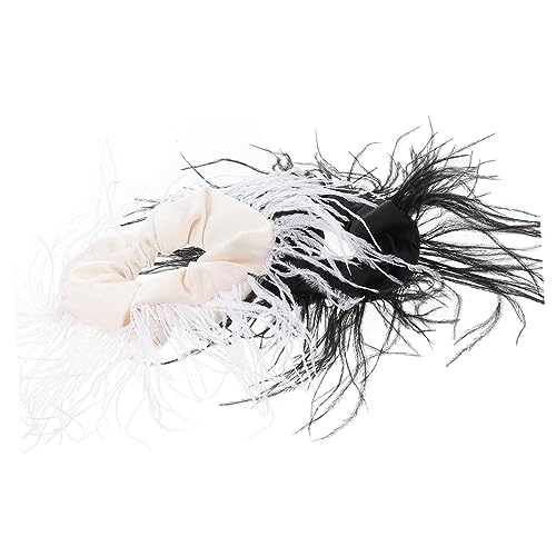 VICASKY 2stücke Damen Haargummis Federdesign Elastische Haarbänder Aus Stoff Für Dickes Haar Party-haarschmuck Geburtstag Weihnachten Brautparty Valentinstag Muttertag von VICASKY
