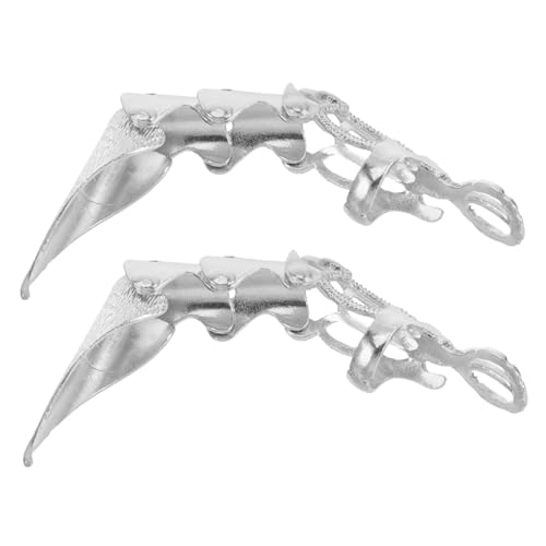 VICASKY 2 Stück Flexible Extra lange Punk ringe Verstellbare Finger accessoires für Party Tanz und Alltag Modische Kreative Octopus design Knuckle Rings für Damen und Herren von VICASKY