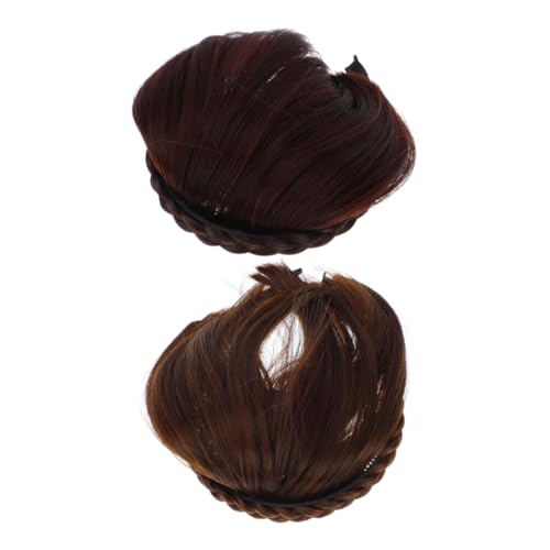 VICASKY 2 Stück Französische Fake Bangs Haarclip Natürliche Echthaar Voluminöses Haarteil für Frauen und Mädchen Alltag Einfach zu Befestigen Verdeckt Stirnfransen Leichte von VICASKY