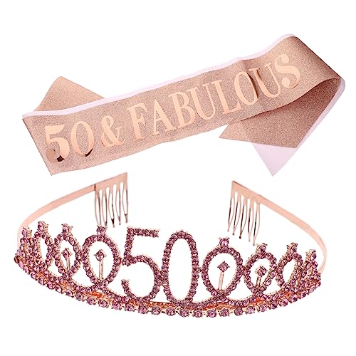 VICASKY 2stücke Geburtstags Party Schärpe Mit Krone Für Geburtstagsfeier Party Etikette Gürtel Haarreif Für Geburtstagsdeko von VICASKY