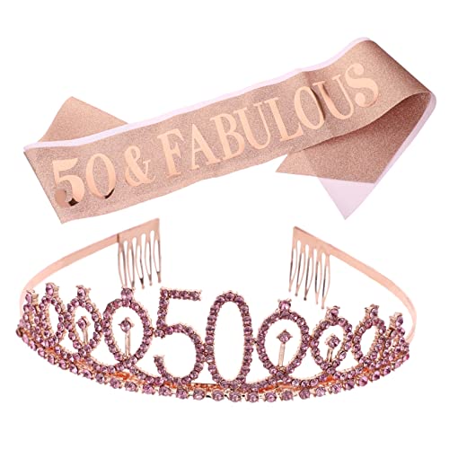 VICASKY 2stücke Geburtstags Party Schärpen Mit Krone Für Geburtstagsfeiern Haarreif Party Etikette Gürtel Schärpe Für Geburtstagspartys von VICASKY