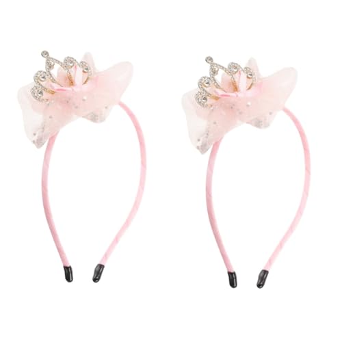 VICASKY 2 Stück Geburtstagskrone Stirnband Dekorative Prinzessin Haarschmuck Leichtes Sicheres Material Langlebige Verarbeitung Geeignet für Mädchen Party und Fotosession von VICASKY