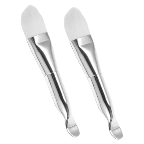 VICASKY 2 Stück Gesichtsmaske Pinsel Dual End mit Löffel Weichen Borsten für Salonbehandlungen für Gesichtsmaske Anwendung Hautpflege Routine von VICASKY
