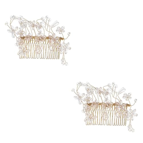 VICASKY 2 Stück Goldener Braut Haarkamm aus Metall und Kunststoff Langlebiger Hochzeit Haarschmuck für Bräute Brautjungfern und Mädchen Wiederverwendbar Accessoire für Hochzeitsgäste und VICASKY 2 Stück Goldener Braut Haarkamm aus Metall und Kunststoff Langlebiger Hochzeit Haarschmuck für Bräute Brautjungfern und Mädchen Wiederverwendbar Accessoire für Hochzeitsgäste und von VICASKY