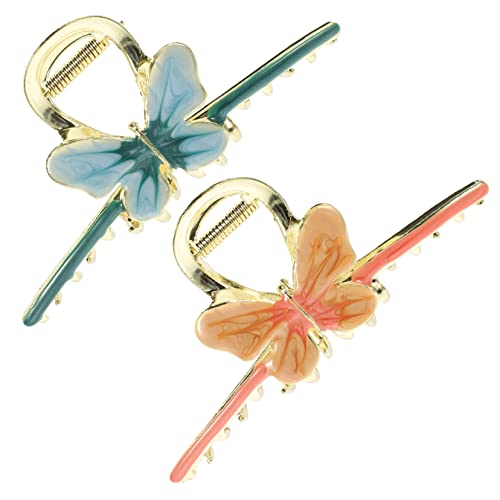 VICASKY 2 Stück Große Haarklammer mit Schmetterlingsdesign Pack Hochwertige Haarspangen für Damen für Pferdeschwanz Tägliches Styling und Besondere Anlässe Rutschfest von VICASKY