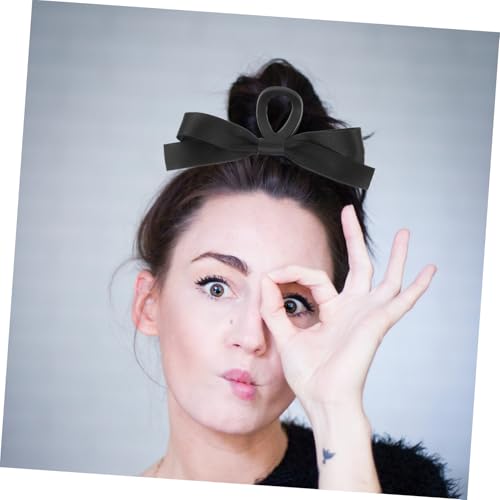 VICASKY 2 Stück Große Schwarze Doppelseitige Haarklammern mit Schleifenmotiv Langlebige Krallenclips für Damen Rutschfester Griff für Dickes und Dünnes Haar Vielseitige Styling von VICASKY